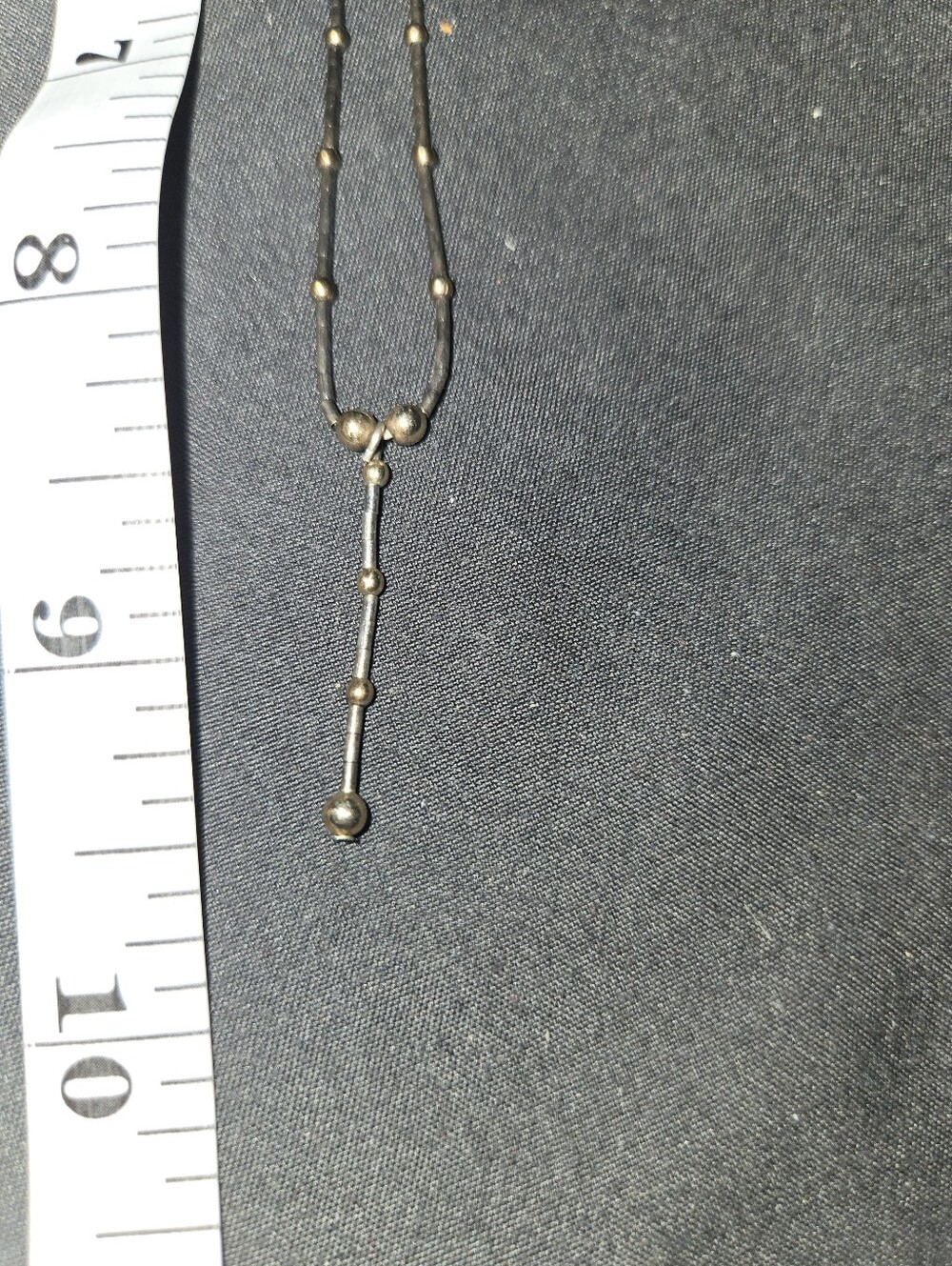 Delicate Two-Tone Beaded Lariat Necklace